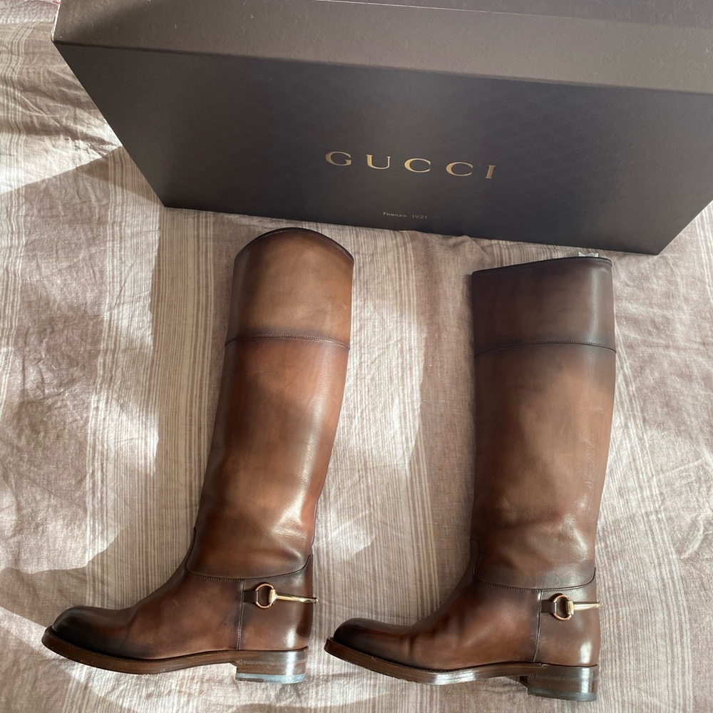 Gucci Riding Boots 37.5 - Picture 4 of 17